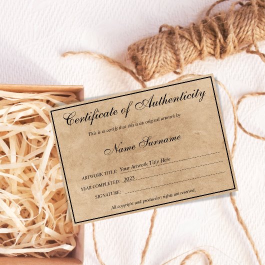 ロゴの追加によるアートワークの認証 名刺