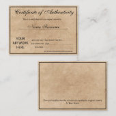 ロゴの追加によるアートワークの認証 名刺 (正面/裏面)