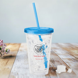 ロゴの追加のシンプルタイポグラフィ アクリルタンブラー
