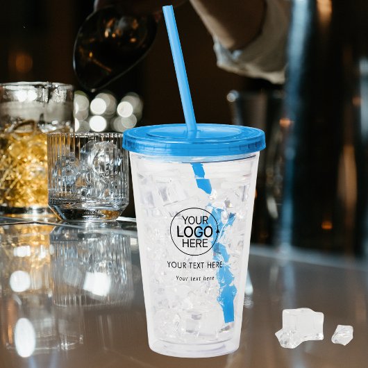ロゴの追加のシンプルタイポグラフィ アクリルタンブラー