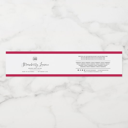 ロゴの追加の編集可能な色の原料の製品ラベル ペットボトルラベル (シングルラベル)