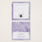 ロゴの追加アメジストグリッター大理石イヤリングディスプレイ (正面&裏面)