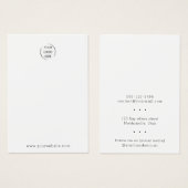 ロゴの追加オールインワンジュエリーディスプレイカード (正面&裏面)