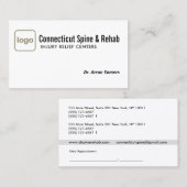 ロゴの追加カイロプラクティックカイロプラクターアポイントメント部 名刺 (正面/裏面)