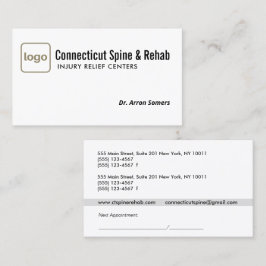 ロゴの追加カイロプラクティックカイロプラクターアポイントメント部 名刺