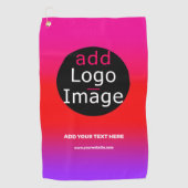 ロゴの追加カスタマイズ可能なビジネス用マゼンタビーチ ゴルフタオル (正面)