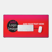 ロゴの追加カスタマイズ可能なBusiness Magenta デスクマット (キーボード&マウス)