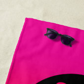 ロゴの追加カスタマイズ可能なBusiness Magenta ビーチタオル (インサイチュ)