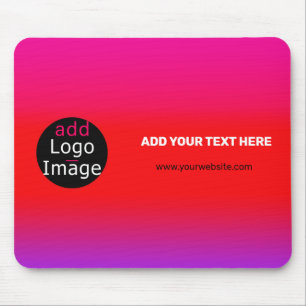 ロゴの追加カスタマイズ可能なBusiness Magenta マウスパッド