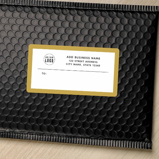 ロゴの追加カスタムビジネス縁ど差出人住所 ラベル