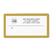 ロゴの追加カスタムビジネス縁ど差出人住所 ラベル (正面)