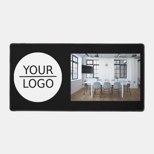 ロゴの追加カスタムフォト会社 デスクマット (正面)