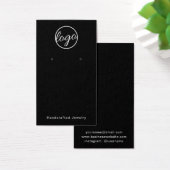 ロゴの追加カスタムブラックイヤリングホルダーカード (デスク)