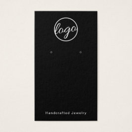 ロゴの追加カスタムブラックイヤリングホルダーカード