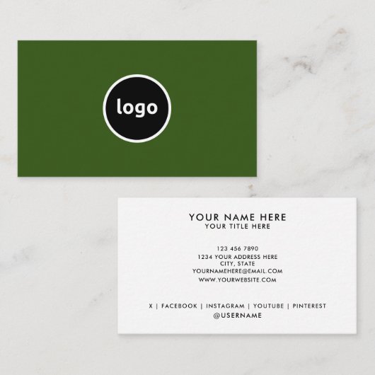 ロゴの追加カスタムプロフェッショナル名刺 名刺 (正面/裏面)