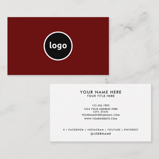 ロゴの追加カスタムプロフェッショナル名刺 名刺 (正面/裏面)