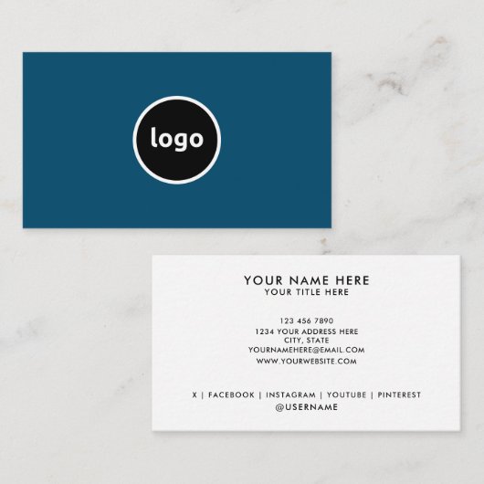 ロゴの追加カスタムプロフェッショナル名刺 名刺 (正面/裏面)