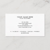 ロゴの追加カスタムプロフェッショナル名刺 名刺 (裏面)