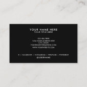 ロゴの追加カスタムプロフェッショナル名刺 名刺 (裏面)