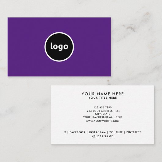 ロゴの追加カスタムプロフェッショナル名刺 名刺 (正面/裏面)