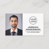 ロゴの追加カスタムプロフェッショナル白 名刺 (正面)