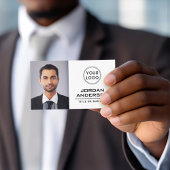 ロゴの追加カスタムプロフェッショナル白 名刺