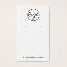 ロゴの追加カスタムホワイトイヤリングホルダーカード