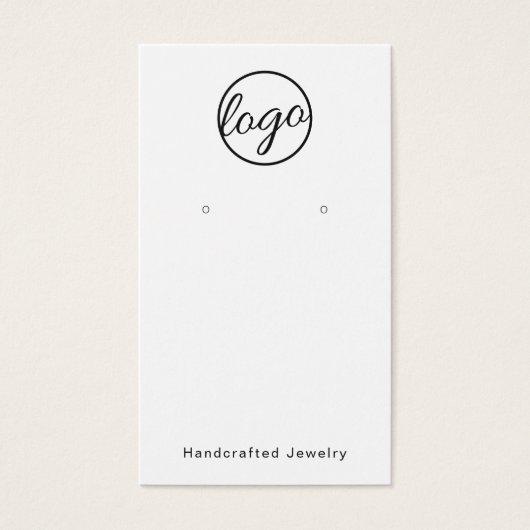ロゴの追加カスタムホワイトイヤリングホルダーカード (正面)