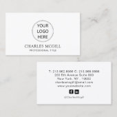 ロゴの追加カスタム円テンプレート名刺 名刺 (正面/裏面)