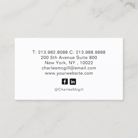 ロゴの追加カスタム円テンプレート名刺 名刺 (裏面)