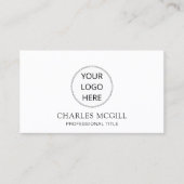 ロゴの追加カスタム円テンプレート名刺 名刺 (正面)