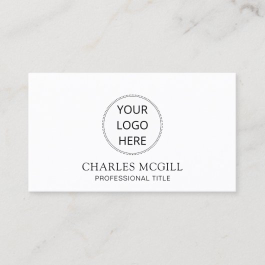 ロゴの追加カスタム円テンプレート名刺 名刺 (正面)