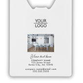 ロゴの追加カスタム文字とフォトプロモーション クレジットカード栓抜き