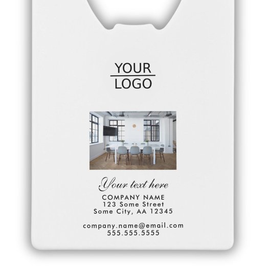 ロゴの追加カスタム文字とフォトプロモーション クレジットカード栓抜き