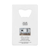 ロゴの追加カスタム文字とフォトプロモーション クレジットカード栓抜き (正面)