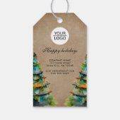 ロゴの追加カスタム文字クリスマスツリープロモーション ギフトタグ (裏面)