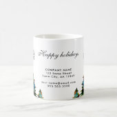 ロゴの追加カスタム文字クリスマスツリープロモーション コーヒーマグカップ (中央)