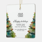 ロゴの追加カスタム文字クリスマスツリープロモーション セラミックオーナメント (左)