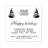 ロゴの追加カスタム文字クリスマスツリープロモーション セルフインキングスタンプ (デザイン)