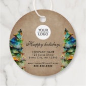 ロゴの追加カスタム文字クリスマスツリープロモーション フェイバータグ (裏面)