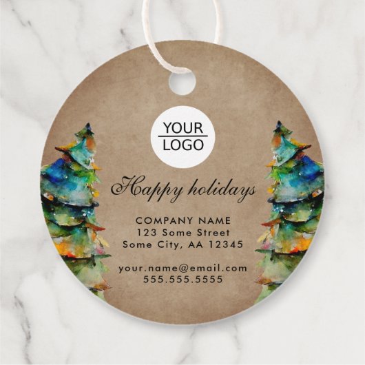 ロゴの追加カスタム文字クリスマスツリープロモーション フェイバータグ (裏面)