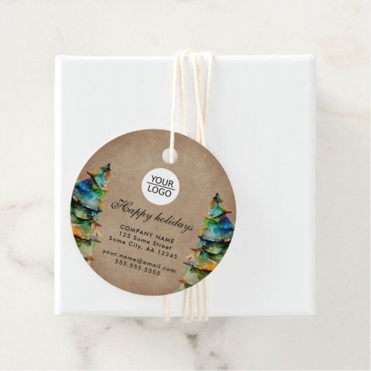 ロゴの追加カスタム文字クリスマスツリープロモーション フェイバータグ (インサイチュ)