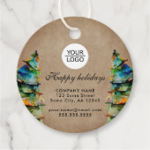 ロゴの追加カスタム文字クリスマスツリープロモーション フェイバータグ (正面)