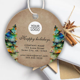 ロゴの追加カスタム文字クリスマスツリープロモーション フェイバータグ