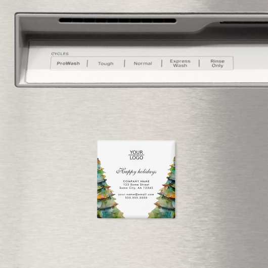 ロゴの追加カスタム文字クリスマスツリープロモーション マグネット (インサイチュ (食洗機))