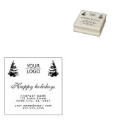 ロゴの追加カスタム文字クリスマスツリープロモーション ラバースタンプ (押印)