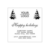 ロゴの追加カスタム文字クリスマスツリープロモーション ラバースタンプ (インプリント)