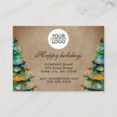 ロゴの追加カスタム文字クリスマスツリープロモーション 名刺 (正面)