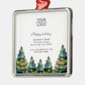 ロゴの追加カスタム文字クリスマスパインツリープロモーション メタルオーナメント (左)