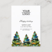 ロゴの追加カスタム文字クリスマスパインツリープロモーション 名刺 (正面)